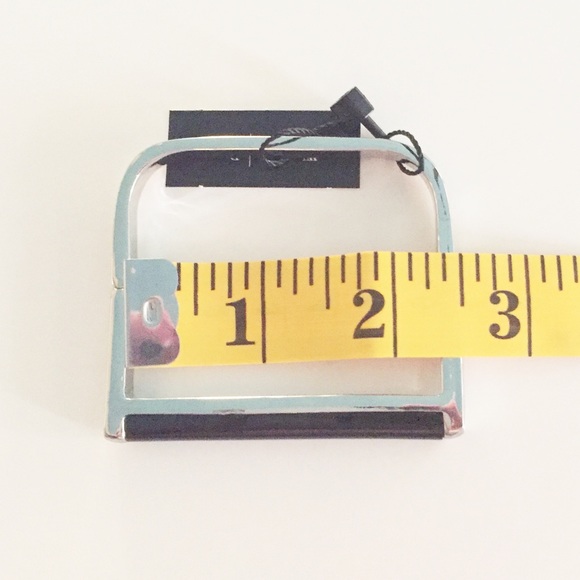 Flat Jet Bar Square Bangle Bracelet - Modern Y2K - Picture 2 of 6